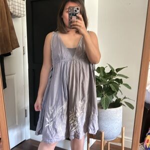 Cecico Rayon Embroidered Boho Pullover Dress. Size L